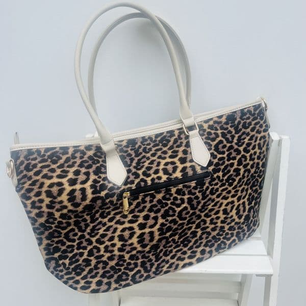 Animal print tote bag - large