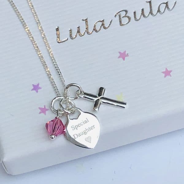 Christening gift necklace - FREE ENGRAVING