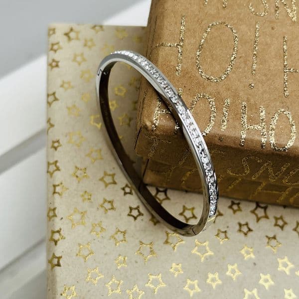 Designer inspired diamante bangle - various colours