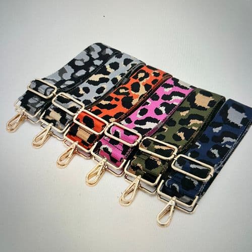 Fabulous animal print bag straps 5cm - various colours