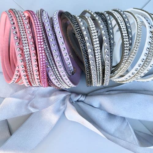 Faux suede wrap bracelet