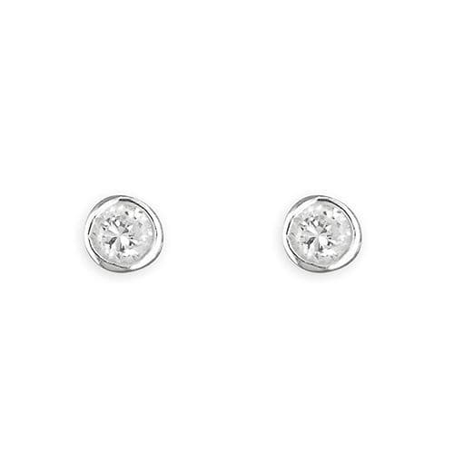 First Holy Communion gift - silver cz earrings
