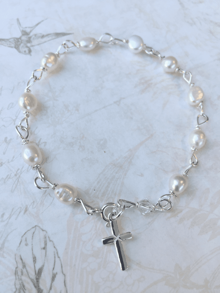 First Holy Communion jewellery gift rosary bracelet