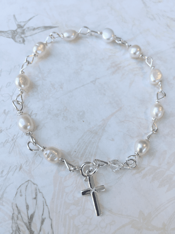 First Holy Communion jewellery gift - rosary bracelet