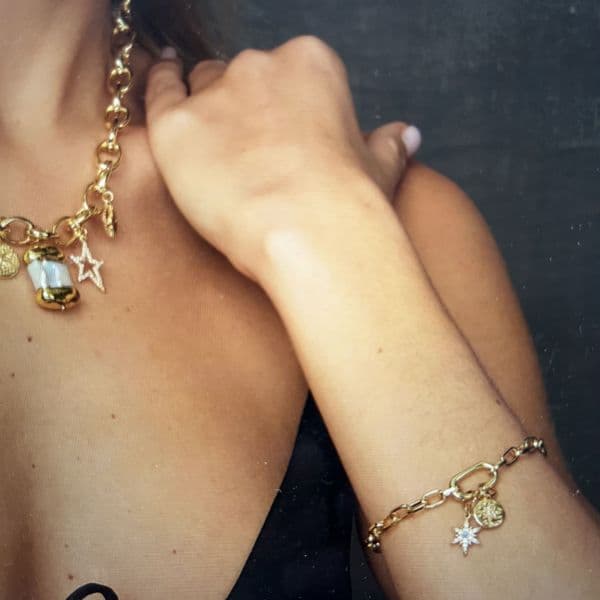 Gold Bardot  bracelet - with choice of charm