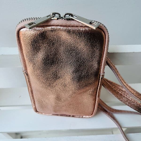 Gorgeous leather phone bag - various colours