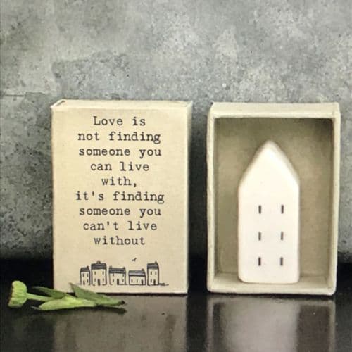 Love is finding someone you can't live without - love token