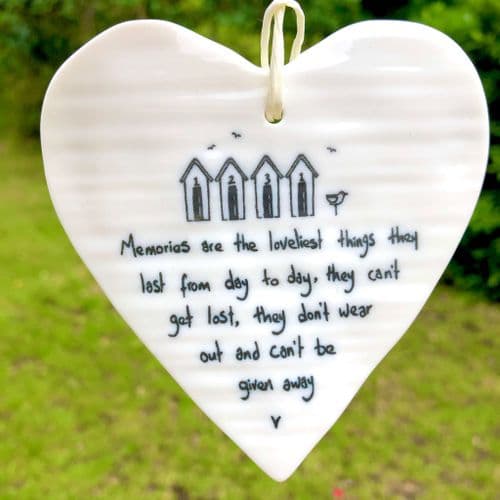 Memories are the loveliest things - hanging heart gift