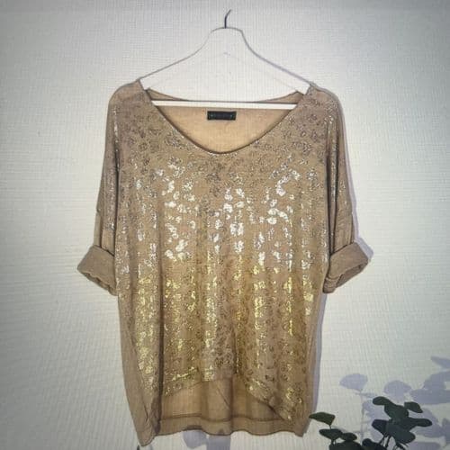 Metallic animal print top - various colours