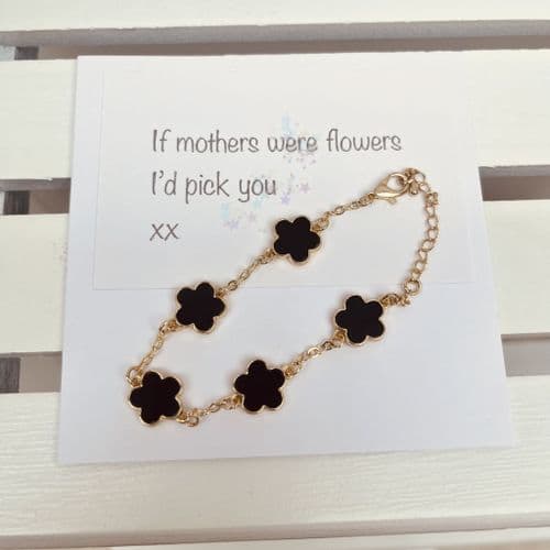 Mother's day flower bracelet & card