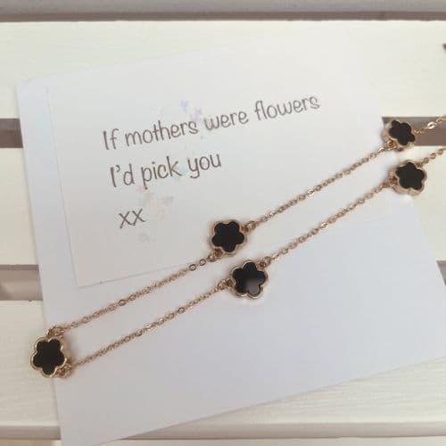 Mother's day flower necklace & card