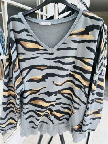 SALE:  Cotton Tiger print top -  various colours
