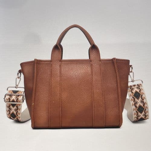 SALE: Faux leather tote bag & strap - various colours