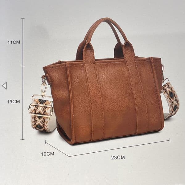 SALE: Faux leather tote bag & strap - various colours
