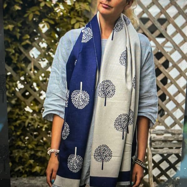 SALE Mulberry tree reversible wrap / scarf - various colours