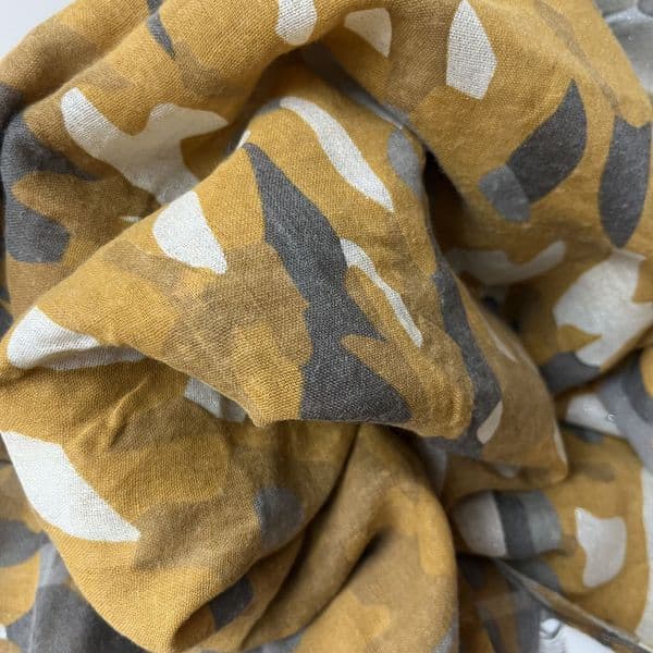 SALE: Mustard camouflage scarf