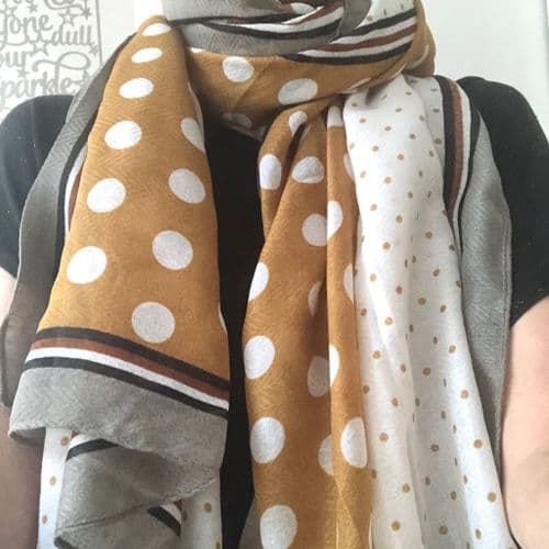 SALE: Polka dot scarf - various colours