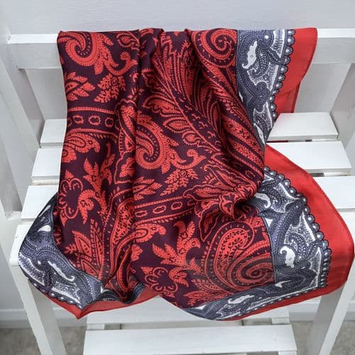 SALE: Silk feel scarf squares - various colours