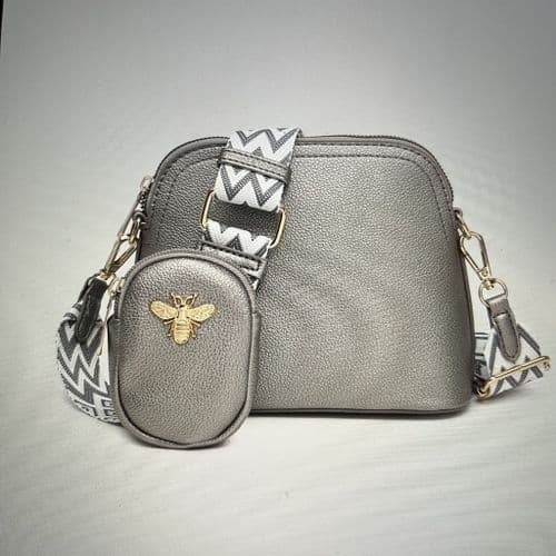 SALE: Small faux leather bee design bag - various colours