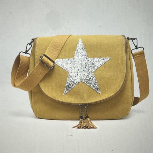 SALE: Sparkly star courier bag- various colours