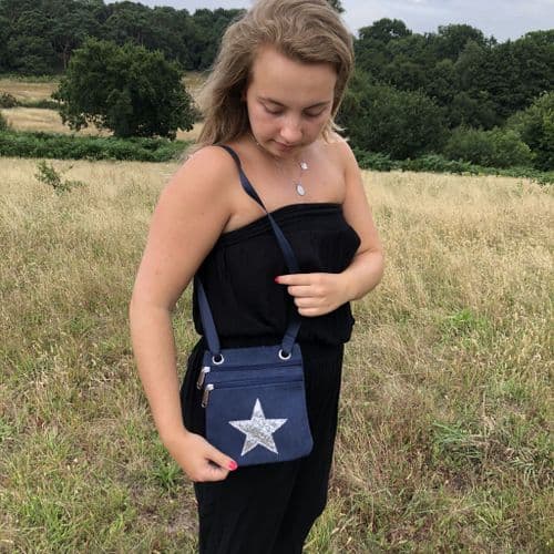 SALE: Sparkly star cross body bag - various colours