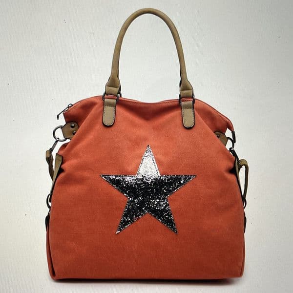 SALE: Sparkly star tote bag - large - various colours
