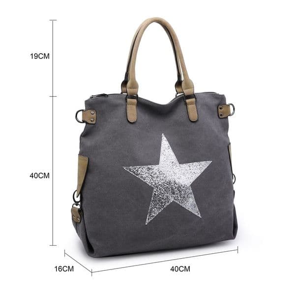 SALE: Sparkly star tote bag - large - various colours