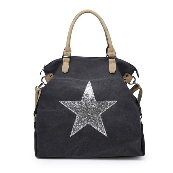 SALE: Sparkly star tote bag - large - various colours