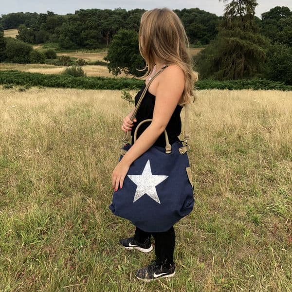 SALE: Sparkly star tote bag - large - various colours