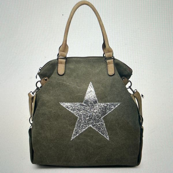 SALE: Sparkly star tote bag - large - various colours