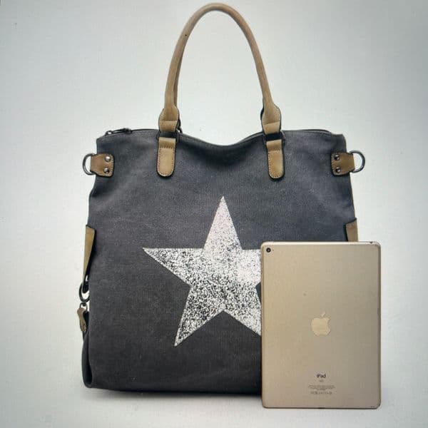 SALE: Sparkly star tote bag - large - various colours