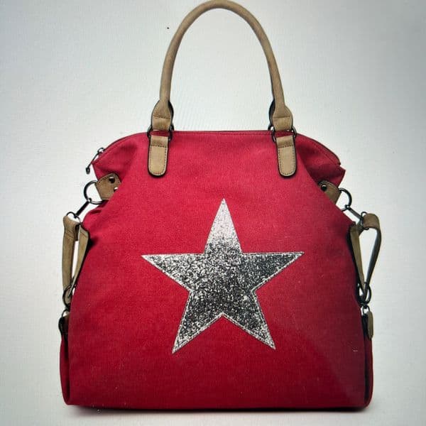 SALE: Sparkly star tote bag - large - various colours