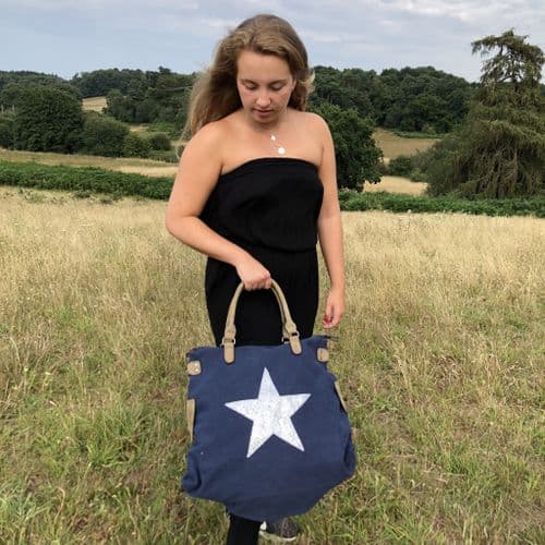 SALE: Sparkly star tote bag - large - various colours