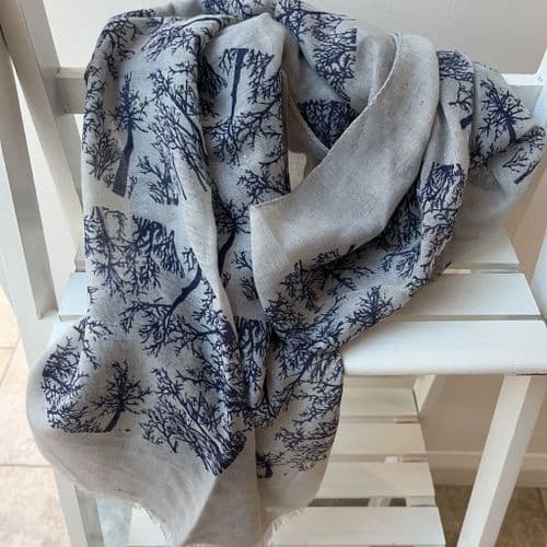 SALE: tree of life print scarf