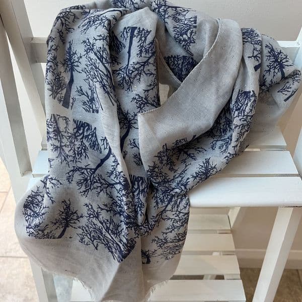 SALE: tree of life print scarf