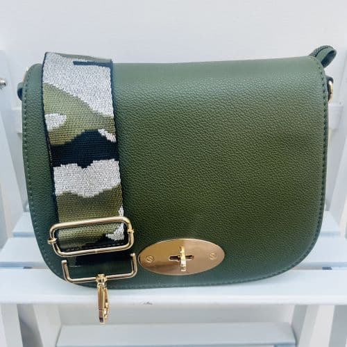 Satchel bag & bag strap gift set -Khaki