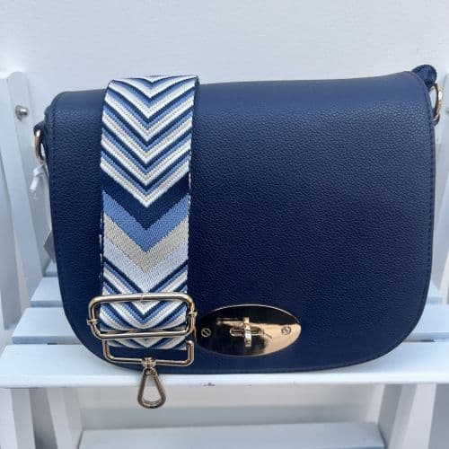 Satchel bag & bag strap gift set -Navy