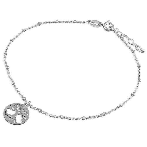 Silver ankle chain - tree of life