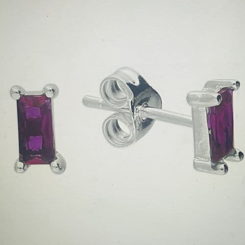 Silver crystal earrings - various colours