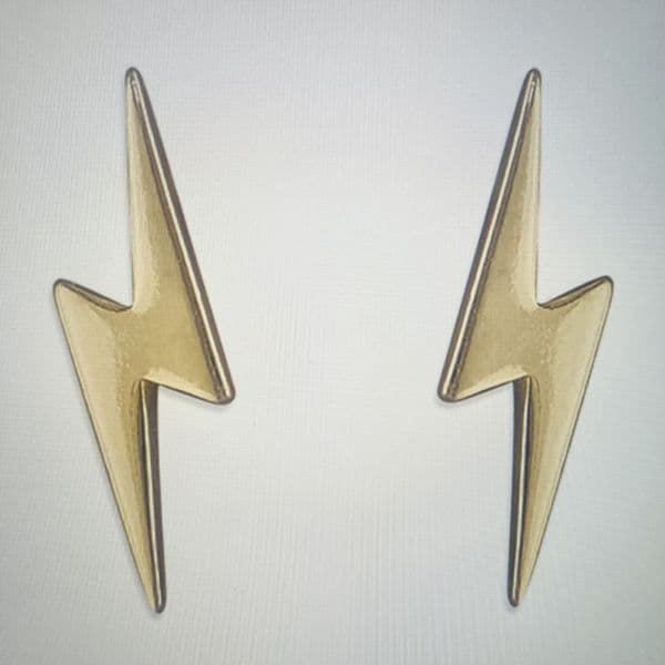 Silver / Gold Lightning earrings