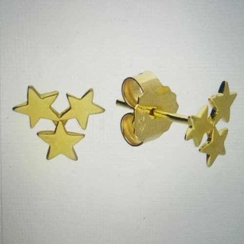 Silver / Gold star cluster earrings