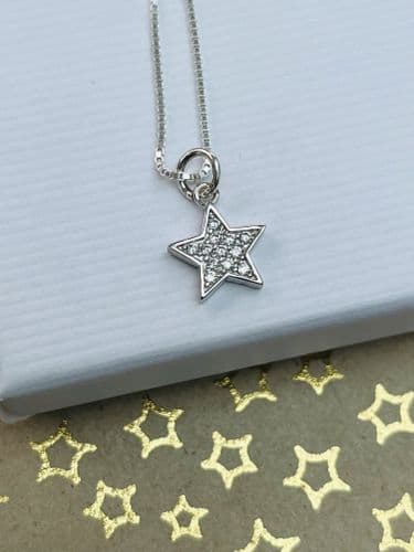 Silver star necklace