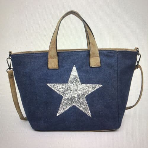 Sparkly star mini tote - various colours