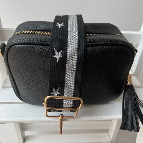 SPECIAL OFFER: Black faux tassel bag & bag strap