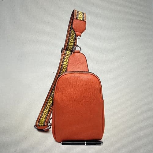SPECIAL OFFER: Crossbody bag with patterned bag strap- various colours