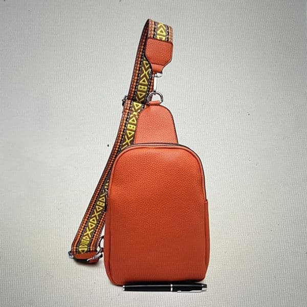 SPECIAL OFFER: Crossbody bag with patterned bag strap- various colours