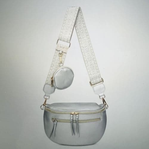 SPECIAL OFFER: Fabulous crossbody bag with patterned bag strap- various colours