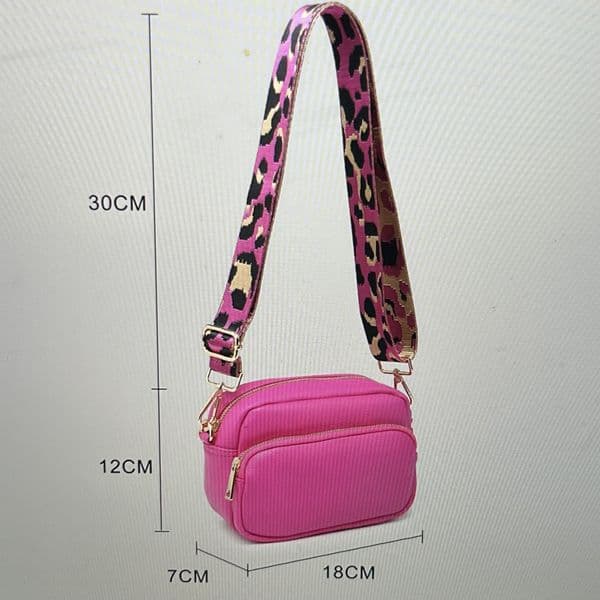 SPECIAL OFFER: Faux leather dual compartment bag & strap - various colours