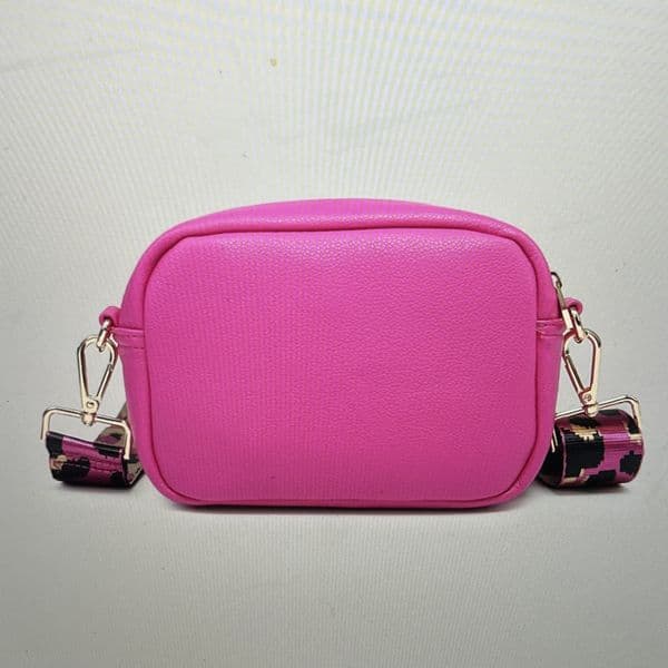 SPECIAL OFFER: Faux leather dual compartment bag & strap - various colours