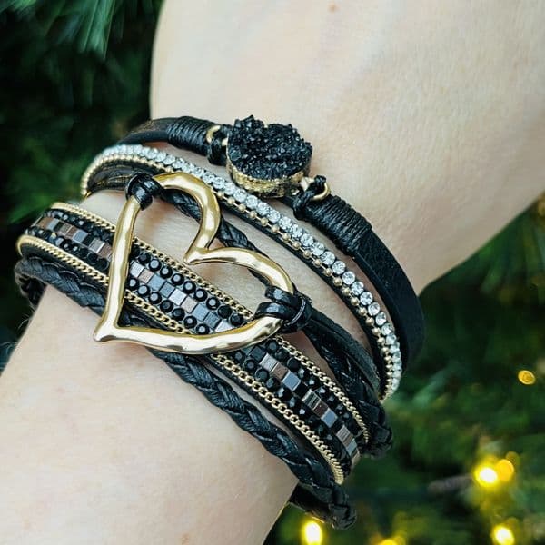 Special Offer: Faux leather fabulous heart bracelet -  various colours